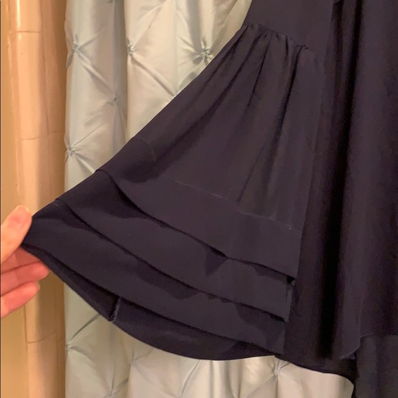 Bell Bottom/Long Sleeve Blouse Indigo Blue - Picture 2 of 4